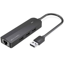 Vention Docking USB 2.0 CHPBB 3 puertos USB 1 Micro USB PD 1 RJ45 Negro